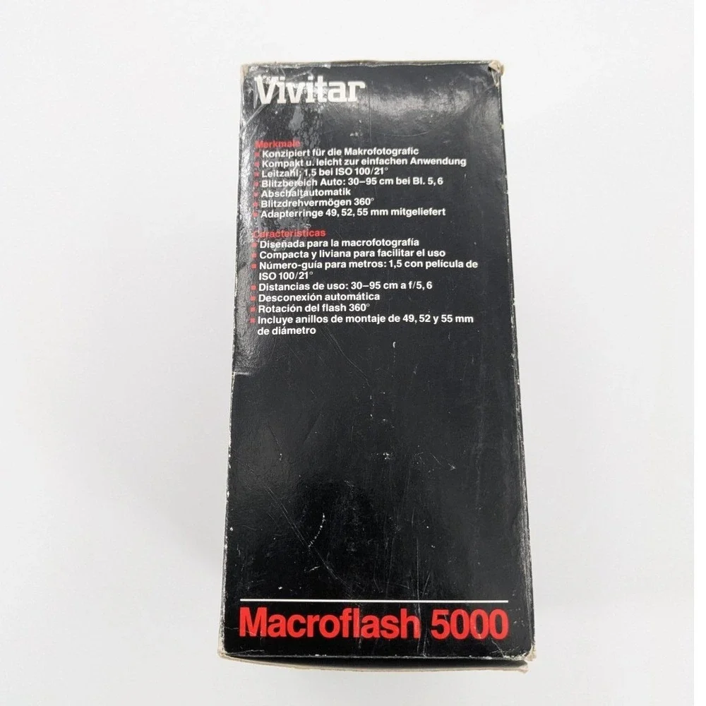 Vivitar Macroflash 5000 Auto Manual Flash Ring - TESTED NO Adapters‎